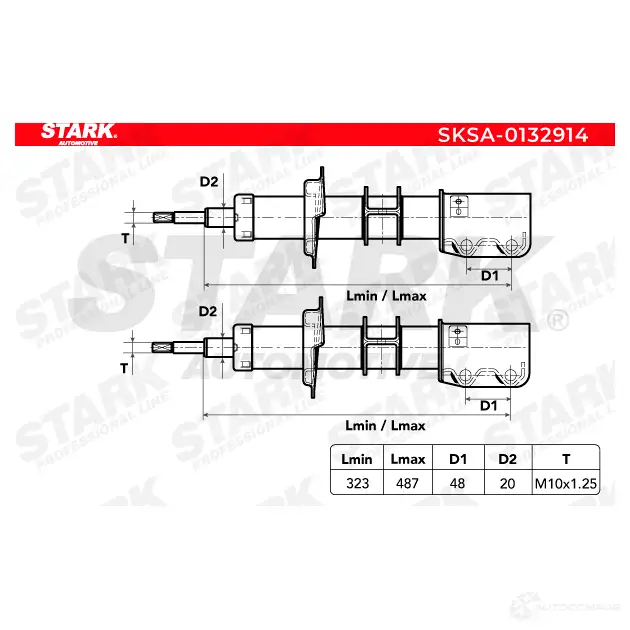 Амортизатор STARK sksa0132914 1437753363 R MSENR9 изображение 4