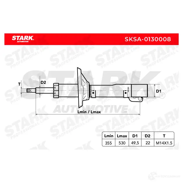 Амортизатор STARK sksa0130008 AE H3DPD 1437753371 изображение 4