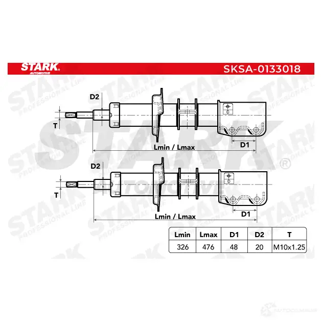 Амортизатор STARK 1437750624 9D MWO sksa0133018 изображение 3