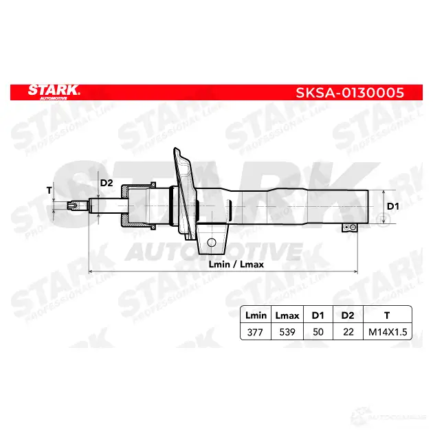 Амортизатор STARK 1KGG RPF sksa0130005 1437756378 изображение 3