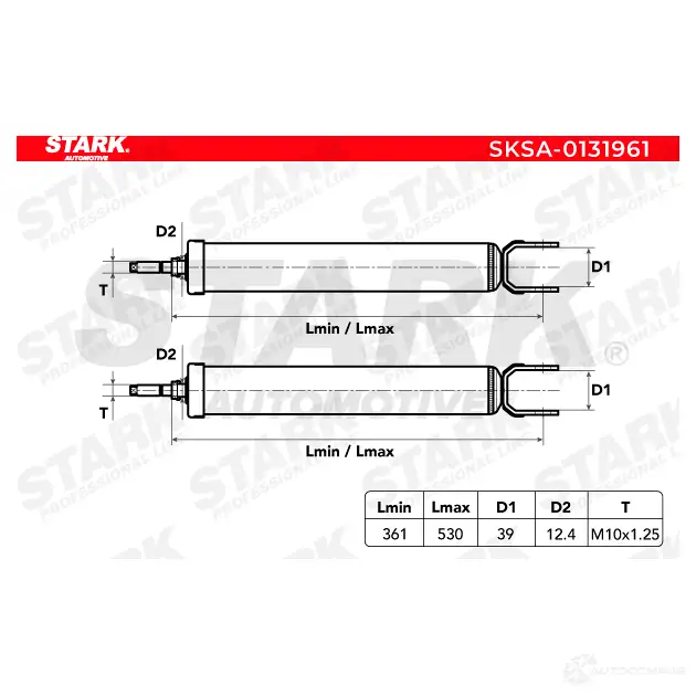 Амортизатор STARK H NAXRO 1437752202 sksa0131961 изображение 5