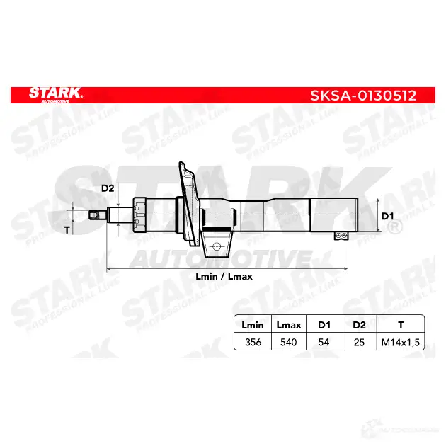 Амортизатор STARK 1437753324 sksa0130512 S RNJC изображение 2