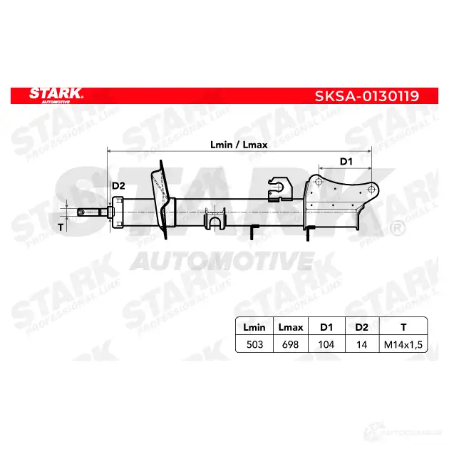 Амортизатор STARK 1437753927 sksa0130119 3OU9 8 изображение 1
