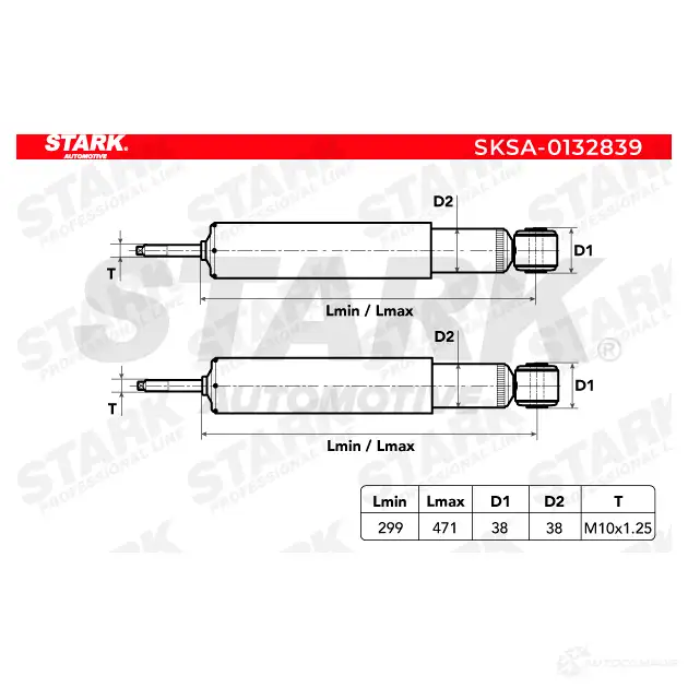 Амортизатор STARK 1437753507 sksa0132839 K 1L1Q изображение 3