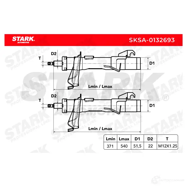Амортизатор STARK 1437753862 sksa0132693 WXP KTW изображение 3