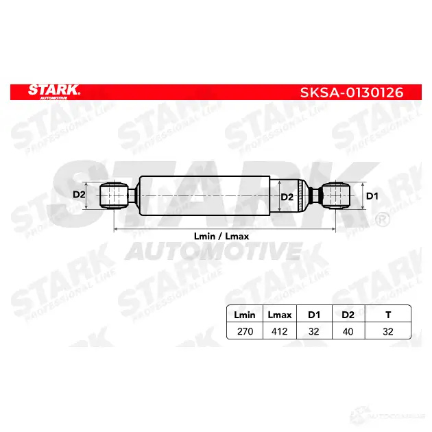 Амортизатор STARK 1437748101 sksa0130126 L48U I изображение 1