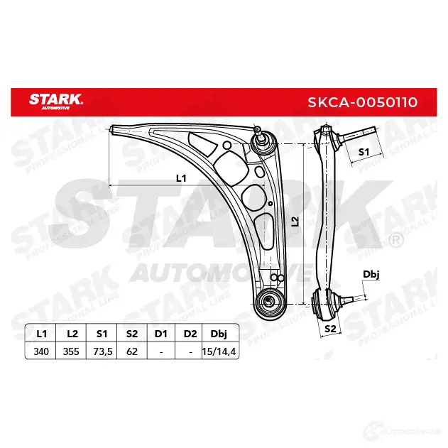 Рычаг STARK 1437790070 skca0050110 KYH LXF изображение 2