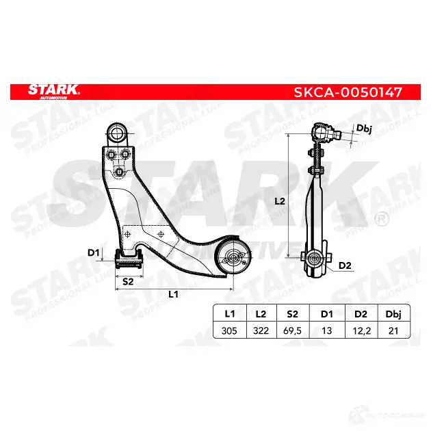 Рычаг STARK 1437792179 YF ZA9 skca0050147 изображение 6