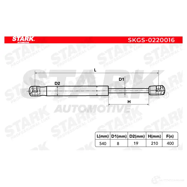 Амортизатор багажника, упор задней двери STARK 1437791655 skgs0220016 EXW QV изображение 5
