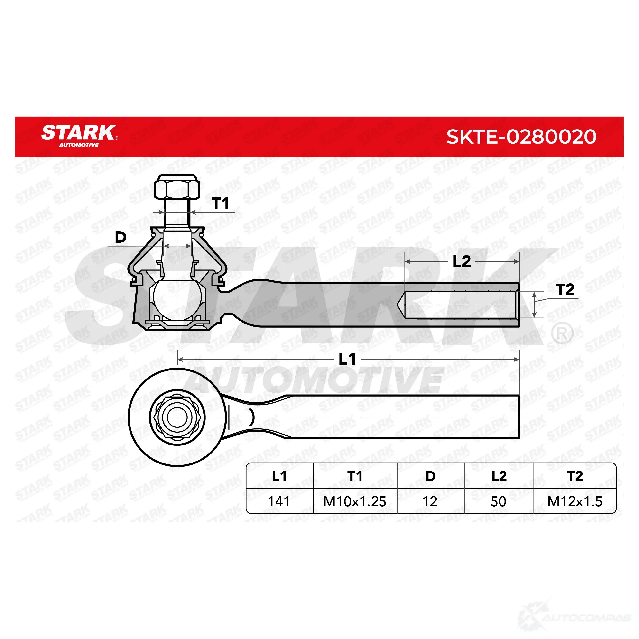 Рулевой наконечник STARK 1437748503 skte0280020 WQY F3 изображение 2