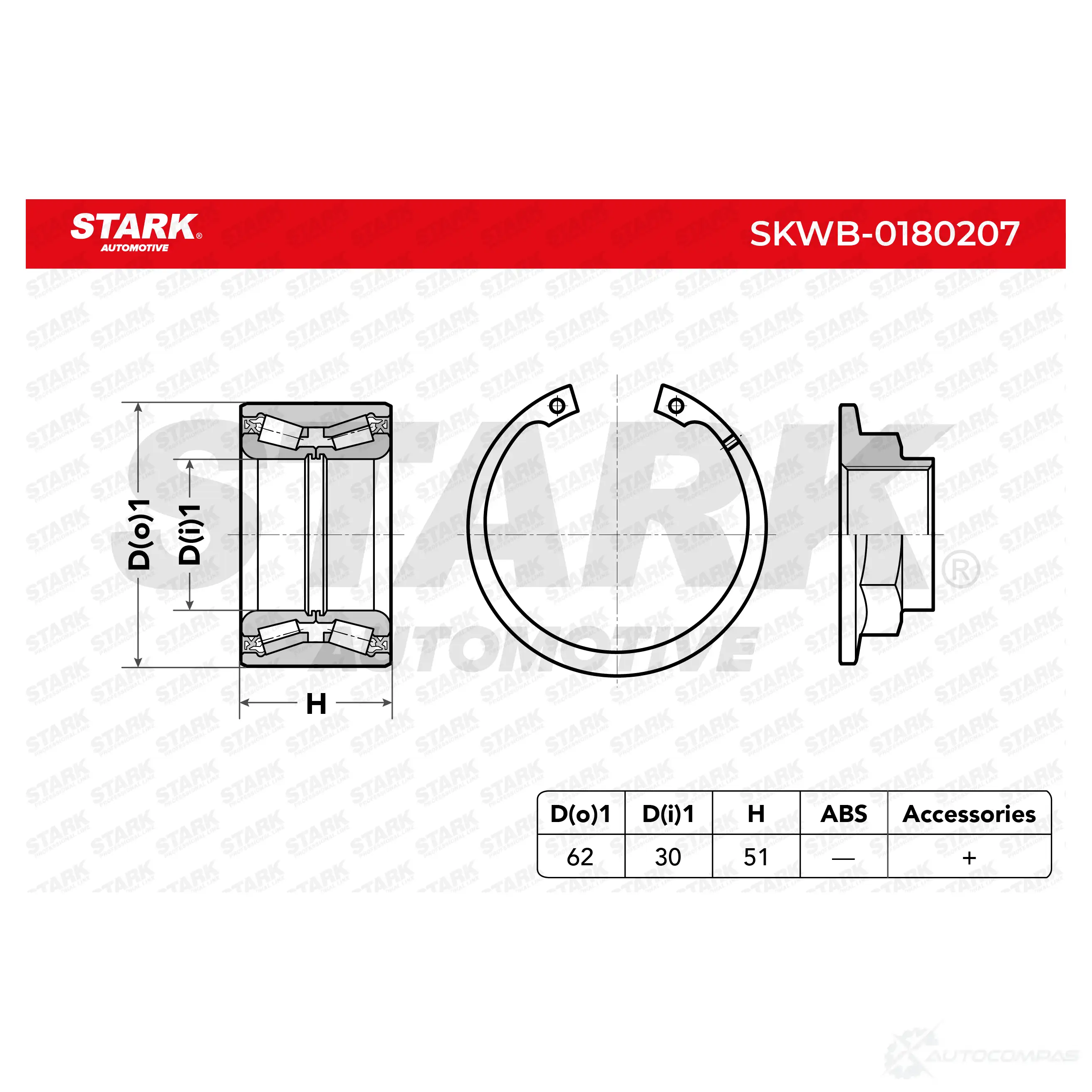 Подшипник ступицы колеса, комплект STARK 5TPL 9 1438018571 skwb0180207 изображение 1