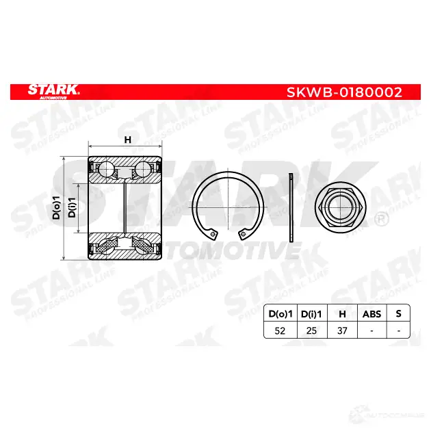 Подшипник ступицы колеса, комплект STARK skwb0180002 RCW HJQ 1438018576 изображение 2