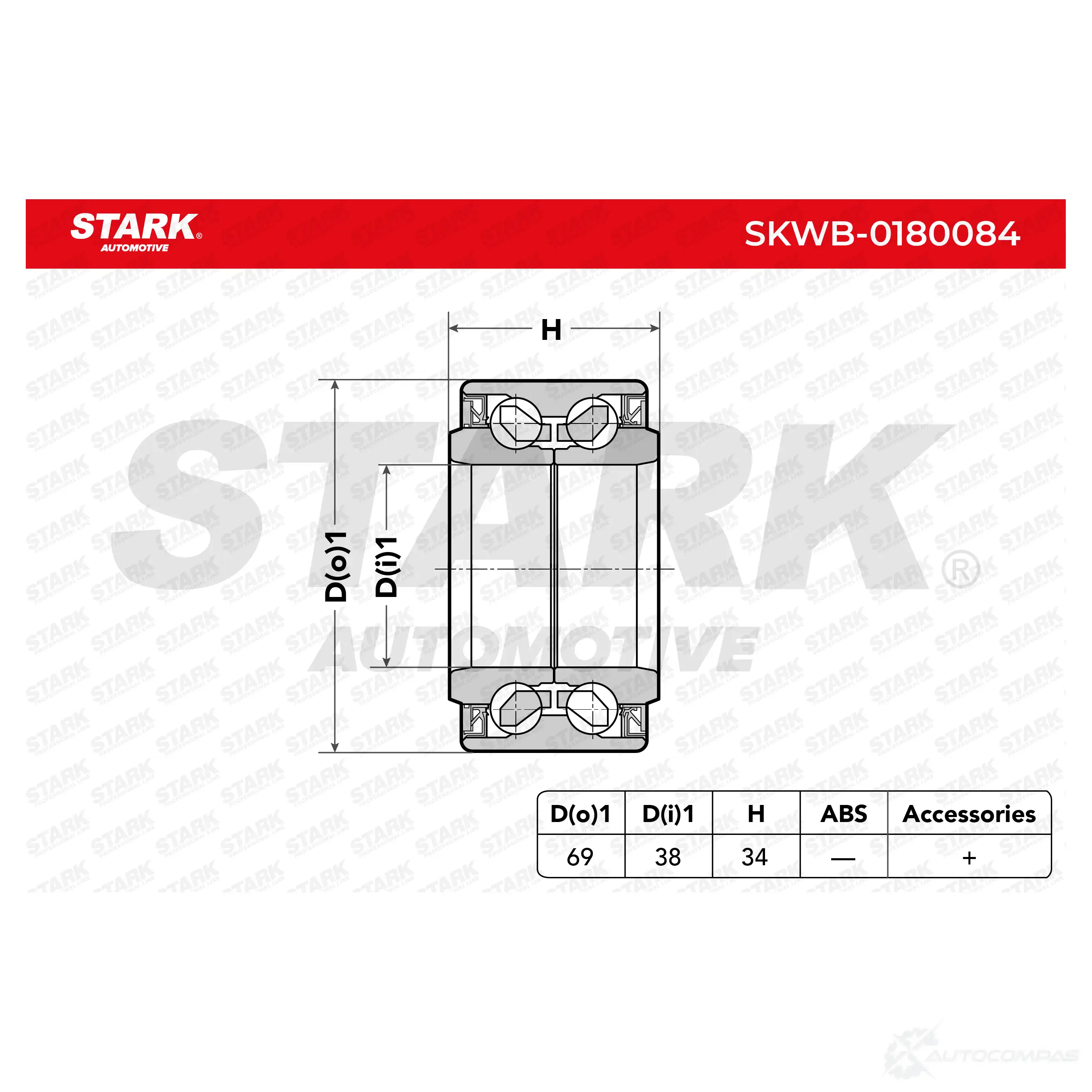 Подшипник ступицы колеса, комплект STARK CRKKO 4D skwb0180084 1438018667 изображение 5