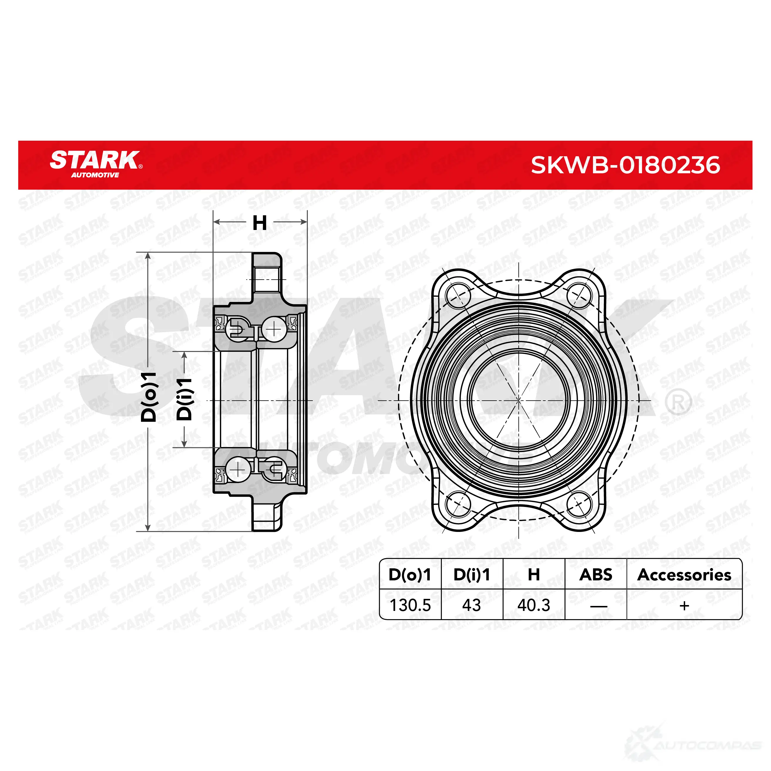 Подшипник ступицы колеса, комплект STARK 1438019083 S 6SZ76Q skwb0180236 изображение 4