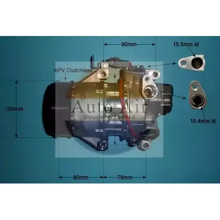 Компрессор кондиционера AUTO AIR GLOUCESTER X7XAVH 1231648627 M GQYBQ 14-0046