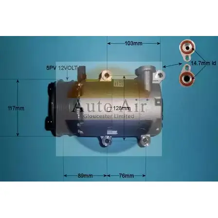Компрессор кондиционера AUTO AIR GLOUCESTER AUJI T 1231649135 C0PPA 14-0099