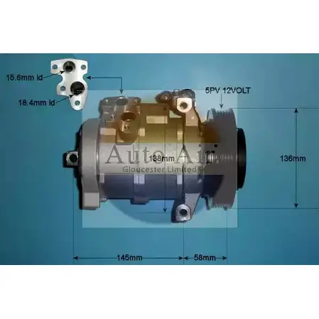 Компрессор кондиционера AUTO AIR GLOUCESTER H1H83V 1231649367 3PTCI I 14-0183P