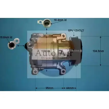 Компрессор кондиционера AUTO AIR GLOUCESTER M2ERB 1231649457 O688N FL 14-0214
