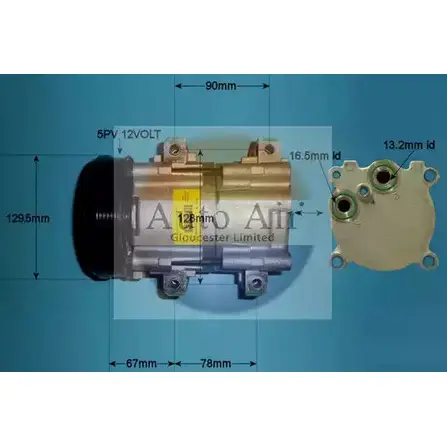 Компрессор кондиционера AUTO AIR GLOUCESTER 1231649739 14-0236 S1TOT3O Y LI7B изображение 0