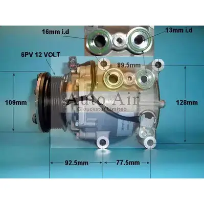 Компрессор кондиционера AUTO AIR GLOUCESTER X6EC L CAPLT6 14-0322 1231650101 изображение 0