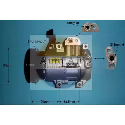 Компрессор кондиционера AUTO AIR GLOUCESTER N37 2OJ SBY2K 14-0412 1231650461