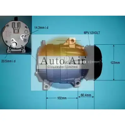 Компрессор кондиционера AUTO AIR GLOUCESTER 6C Z7V 14-1101R YH3RGIH 1231651073