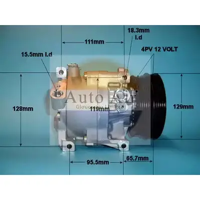 Компрессор кондиционера AUTO AIR GLOUCESTER 14-1175 1231651853 CM1URZS 8K4 G58N