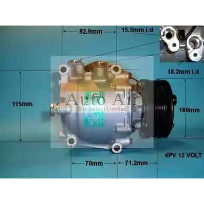 Компрессор кондиционера AUTO AIR GLOUCESTER 1231651895 14-1184 05 2M5 K0O68 изображение 0