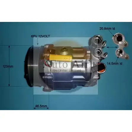 Компрессор кондиционера AUTO AIR GLOUCESTER 1231653169 83GS3 M VK3376K 14-1314 изображение 0