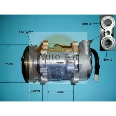 Компрессор кондиционера AUTO AIR GLOUCESTER 1231653257 UTOSXW 14-1431R NWKB 7 изображение 0