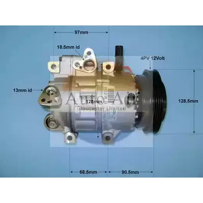 Компрессор кондиционера AUTO AIR GLOUCESTER DEX9N3X 1231653491 14-1457 3JZ35G B