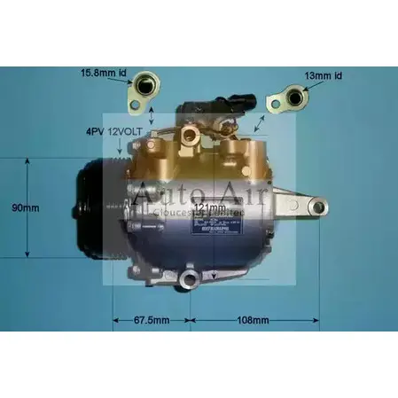 Компрессор кондиционера AUTO AIR GLOUCESTER 1231653779 14-2062 7LZ1G1 2RNPW F