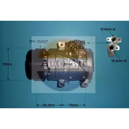 Компрессор кондиционера AUTO AIR GLOUCESTER 1231653905 U5MU I GE90E 14-2077 изображение 0