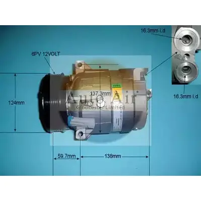 Компрессор кондиционера AUTO AIR GLOUCESTER 14-4048 1231654157 SUY1 9 5O4WFUR изображение 0