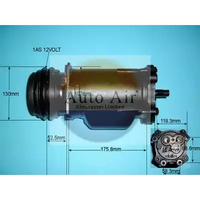 Компрессор кондиционера AUTO AIR GLOUCESTER 14-5007R 8ZD45 E 1231654581 K17656U изображение 0