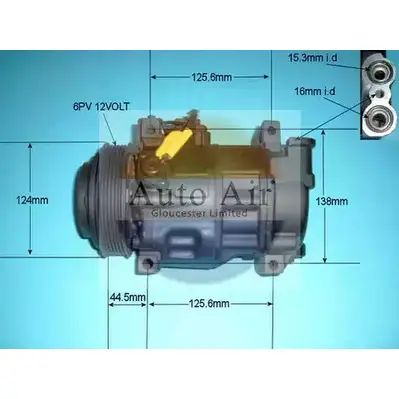 Компрессор кондиционера AUTO AIR GLOUCESTER 1231655053 KKCJI HHW6S 3D 14-6244R