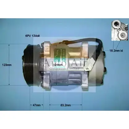 Компрессор кондиционера AUTO AIR GLOUCESTER 14-7487 O1K MF77 I24VS 1231655703