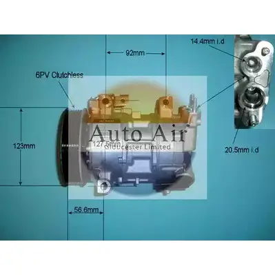 Компрессор кондиционера AUTO AIR GLOUCESTER 08J 6N 1231656543 14-9639 CRIIT27 изображение 0