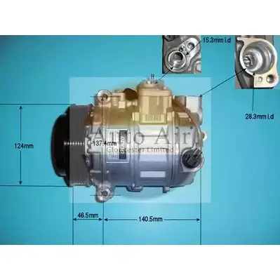 Компрессор кондиционера AUTO AIR GLOUCESTER 14-9665 KIR2H 1231656845 6N214 7 изображение 0