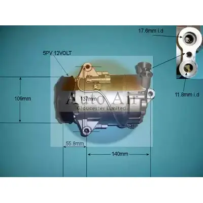 Компрессор кондиционера AUTO AIR GLOUCESTER OG6N29O 14-9707P C IJ4A 1231657711 изображение 0