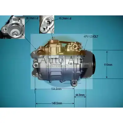 Компрессор кондиционера AUTO AIR GLOUCESTER 1231658547 5V 9PD 6AOCX 14-9767