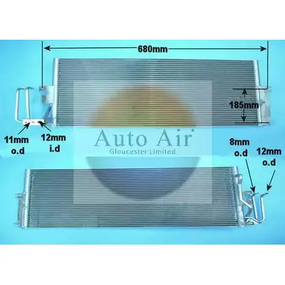 Радиатор кондиционера AUTO AIR GLOUCESTER KIYTGX5 J7B HVU 16-1007 1231658767