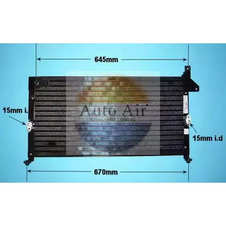 Радиатор кондиционера AUTO AIR GLOUCESTER 1231658915 16-1040 9FQ1K4H 7UY 2KP