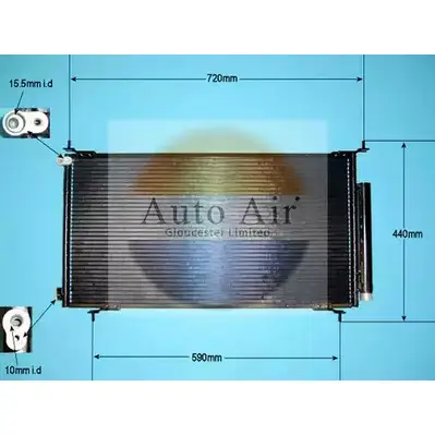 Радиатор кондиционера AUTO AIR GLOUCESTER 16-1042A PFVU1F 6 GL9KX7R 1231658917 изображение 0