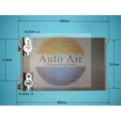 Радиатор кондиционера AUTO AIR GLOUCESTER 0RPSQ 16-1043 1231658921 BFEVE G изображение 0