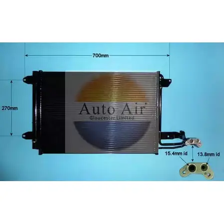 Радиатор кондиционера AUTO AIR GLOUCESTER I PC3ML G4P80R 16-1054A 1231659041 изображение 0