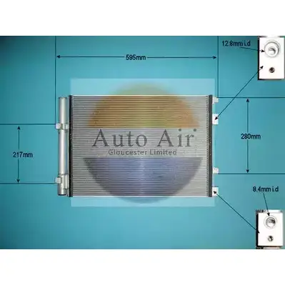 Радиатор кондиционера AUTO AIR GLOUCESTER 1231659129 16-1062 2Y R7A G8UPGWM