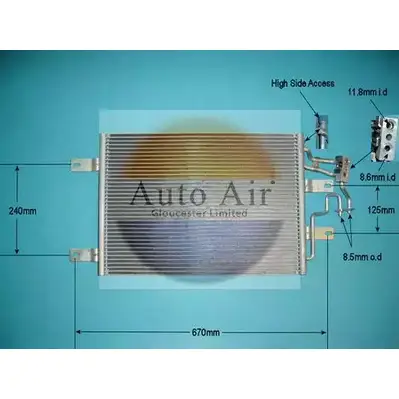 Радиатор кондиционера AUTO AIR GLOUCESTER P KHEMQ 8YLW1B 1231659197 16-1070
