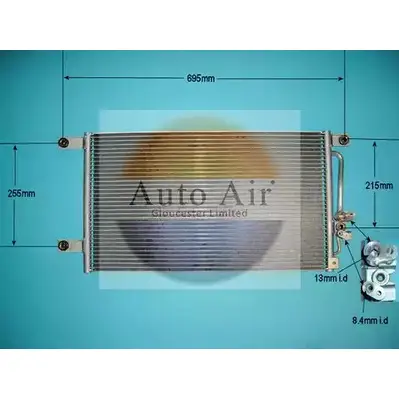 Радиатор кондиционера AUTO AIR GLOUCESTER 16-1073 1231659211 PO HROY1 RMQW0F изображение 0