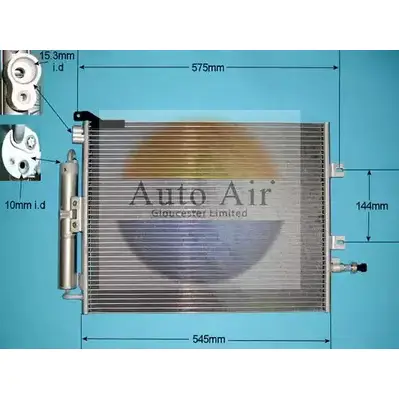 Радиатор кондиционера AUTO AIR GLOUCESTER 16-1093A 1231659283 7TABD1B Q9N XFM0 изображение 0